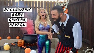 Fantastic Halloween themed baby gender reveal