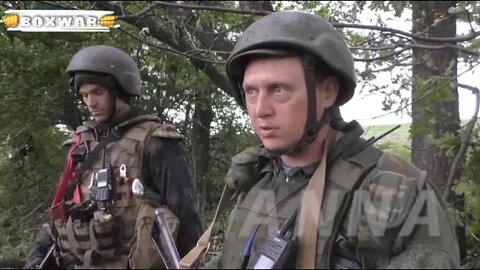 Soldiers of the 6th Cossack regiment of the People's Militia of LPR are cleaning up the forest belt