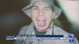 Veteran reunited with stolen photo albums