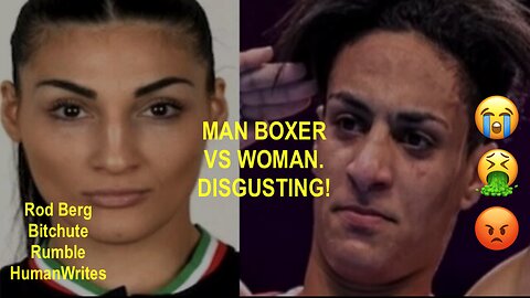 MALE BOXER VS FEMALE ! OLYMPICS ARE DISGUSTING! LGTBQ GENDER BENDER AGENDA IS CHILD ABUSE!