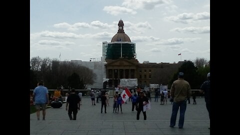 TWO FREEDOM RALLIES, EDMONTON, AB, CANADA, MAY 15, 2021