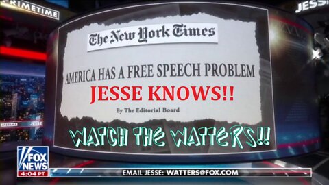 WATCH THE WATTERS! JESSE CAN HARDLY KEEP A STRAIGHT FACE! JESSE KNOWS!