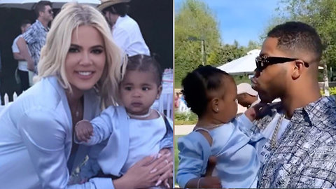 Khloe Kardahsian SHOCKED As Tristan Thompson SHOWS UP To baby True’s Birthday Party!