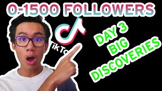 TIKTOK 0-1500 Followers: DAY 3 - Hitting 100+ Followers And Making BIG DISCOVERIES About TikTok