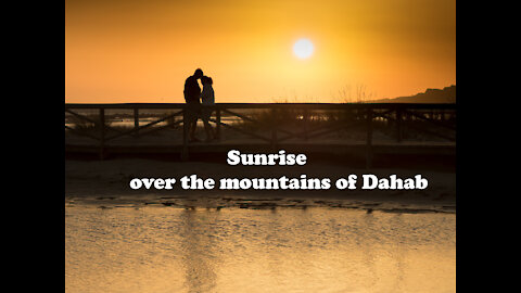 Sunrise over the mountains of Dahab