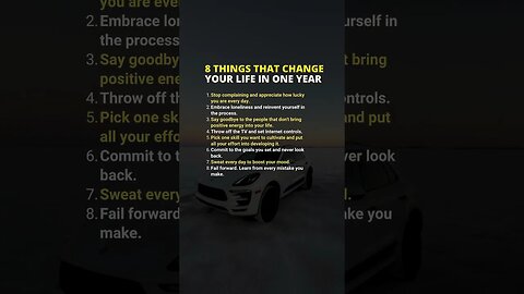 8 things that can change your life in 1 year!
