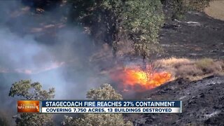 Stagecoach Fire reaches 27% containment