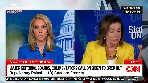 You can't make this shit up. Democrat Pelosi: "There are healthcare professionals who think that Trump has dementia, that his thoughts do not go together. He doesn't even know the truth. Biden has the stamina. He's right there!"
