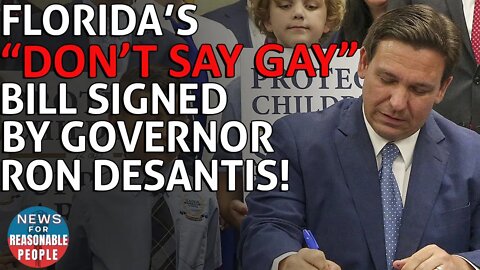 Florida Governor Ron DeSantis Signs "Don't Say Gay" Bill Into Law