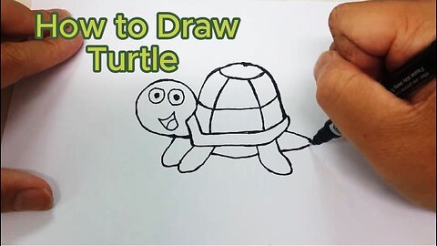 How to Draw Turtle With simple Lines