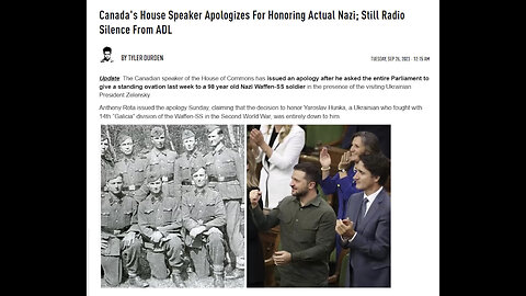 I Did NAZI That Coming! Entire Canadian Govt Gives Standing Ovation (Twice!) to a Nazi SS Soldier