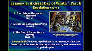 Revelation Lesson-13: A Great Day of Wrath - Part II