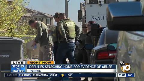 Detectives enter Perris home where children were rescued