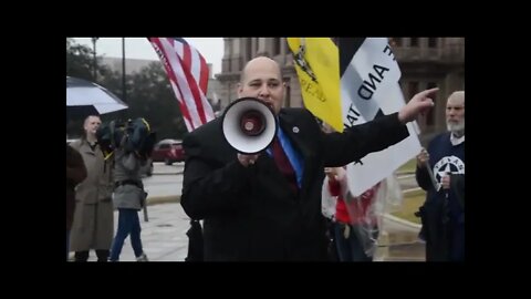 Daniel Miller at the Texas Independence Rally at the Texas State Capitol
