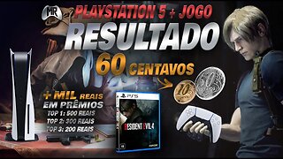 RESULTADO SORTEIO PS5 + JOGO a ESCOLHA (60 centavos)