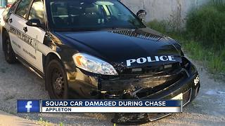 Fleeing driver strikes Appleton squad car