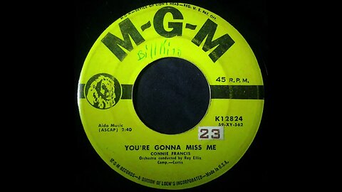 Connie Francis, Ray Ellis - You're Gonma Miss Me