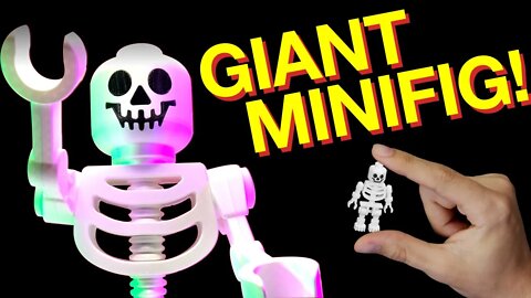 This Giant 3D Printed Lego Skeleton Minifig is so COOL!