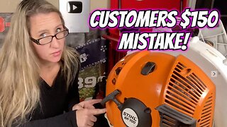 Stihl BR700 Backpack Blower won't start after "Customer tried to fix". $150 OOPS!