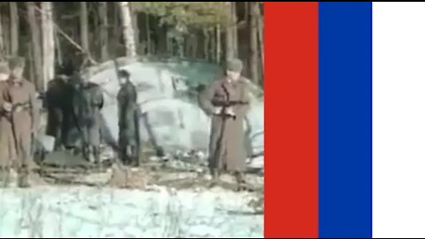 Russian military investigating a crashed UFO (partial cut) [Space]