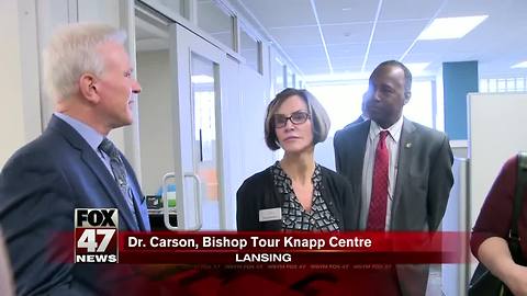 Housing & Urban Development Secretary Ben Carson tours Knapp building