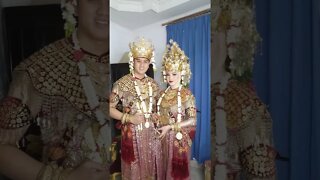 Pernikahan Pengantin dengan Pakaian Aesan Gede Kebesaran Palembang #shorts #short #shortvideo