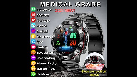 Blood Lipids Uric Acid Blood Glucose Smart Watch