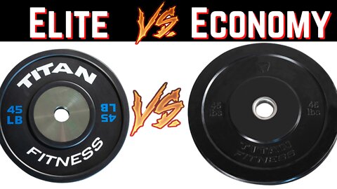 Titan Fitness Elite Bumper Plates vs. Economy Bumper Plates