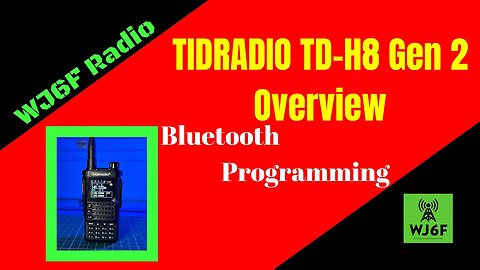 Tidradio TD-H8 2nd Gen Overview And Bluetooth Programming