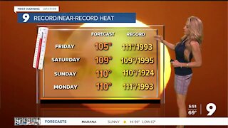 Record, or near-record heat coming