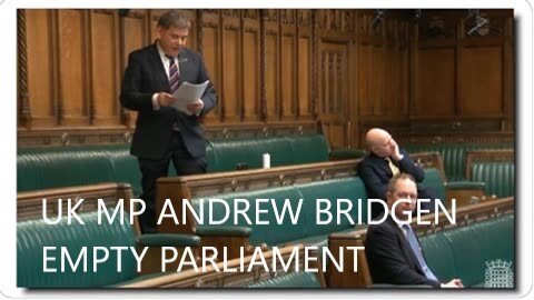 UK MP Andrew Bridgen Addressed His Speech Covid Excess Deaths in An Empty Parliament