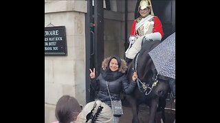 How did she get away with this #horseguardsparade