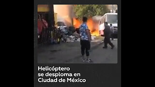 Se estrella un helicóptero en Ciudad de México