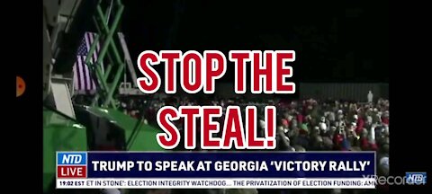 LANDS IN GEORGIA AT STOP THE STEAL RALLY!