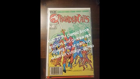 Aug 27TH Saturday comic book auction on whatnot vintage_gizmo