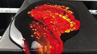 Playing with Fire Abstract Painting - Open Cup Pour Painting
