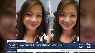 Search warrant at missing mom's home