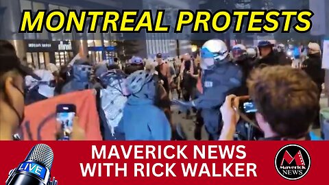 Montreal Anti-Irael Proteters MARCH and Clash | Maverick News Live