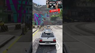 GTA V - Fiat Uno De firma sobe morro da favela para cobrar morador e acaba levando tiro! #shorts 07