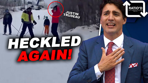 Justin Trudeau HECKLED AGAIN while snowboarding!