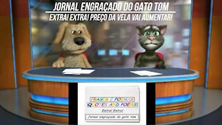 Jornal engraçado do gato tom: Preço da vela vai aumentar! [Frases e Poemas]