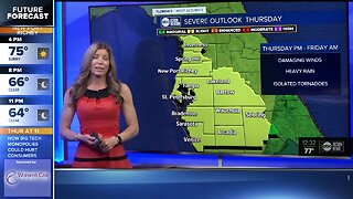 Tampa Bay at a slight risk of severe weather Thursday night into Friday