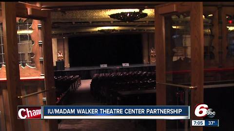 Indiana University is partnering with the Madam Walker Theatre Center to renovate the building