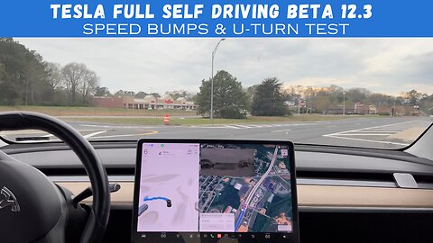 Tesla Full Self Driving Beta 12.3: Speed Bumps & U-Turn Test