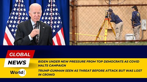 Biden Under Pressure as Covid Halts Campaign | Trump Gunman Seen as Pre-Attack Threat Lost in Crowd