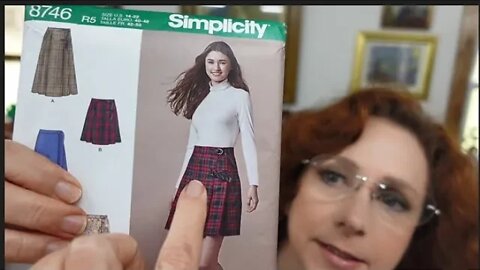 Sewing Simplicity 8746 Pleated Kilt Type Skirt with rings and ties