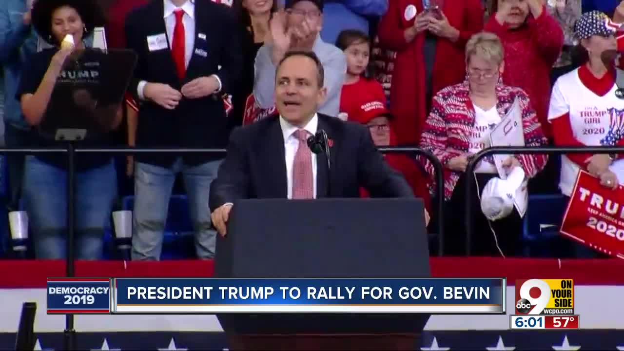 Gov. Matt Bevin hopes for boost from President Trump on eve of close election