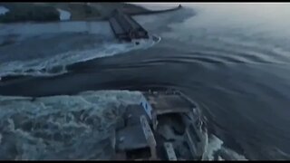 The Nova Kakhovka hydro-electric dam on the Dnipro River, blown! @beholdisrael