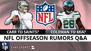 NFL Offseason Rumors Q&A: Derek Carr To Saints? Tevin Coleman To Miami? Bobby Wagner Destinations?