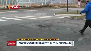 Problems with filling potholes in Cleveland